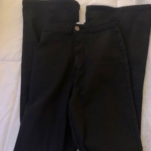High waisted princess polly black flare jeans
